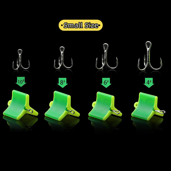 50 Pcs Fishing Treble Hooks Safty Protector Cover --5 different size 