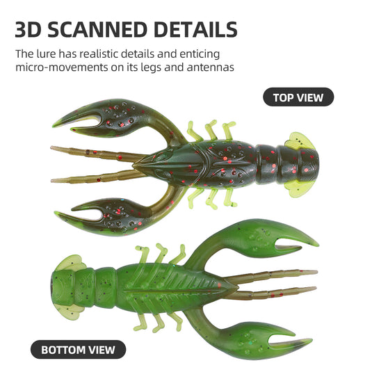 RUNCL BRUTE FLY Craw Baits Floating Shrimp Softbait