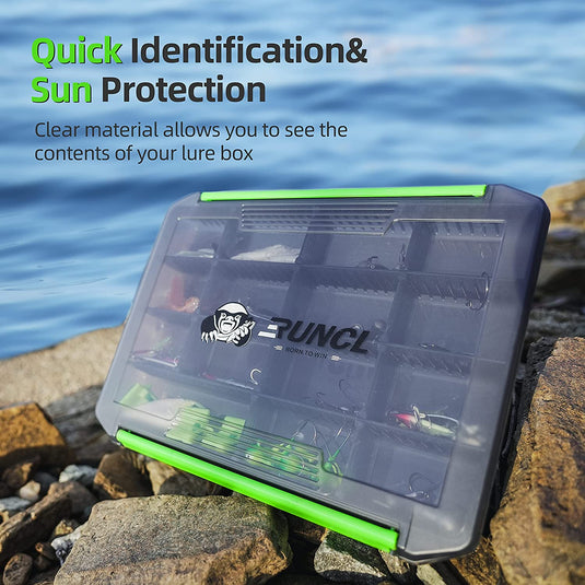 RUNCL Double Buckle Fishing Tackle Box