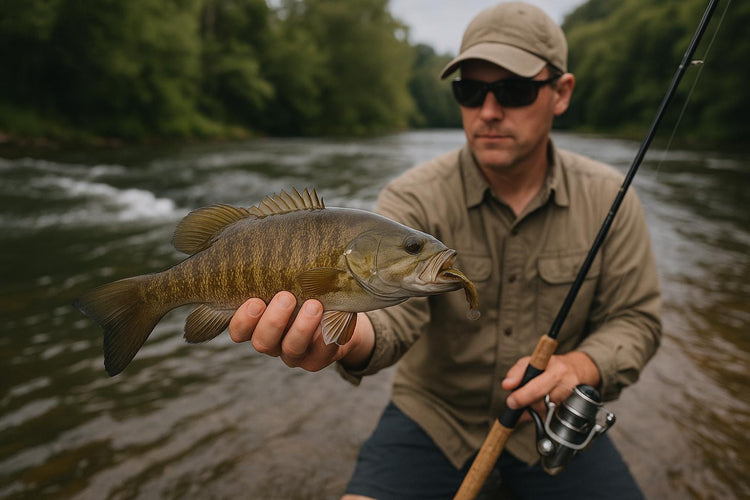 Smallmouth Bass in Current Seams