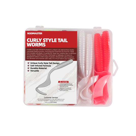 Rodmaster Curly Style Tail Worms Fishing Lures