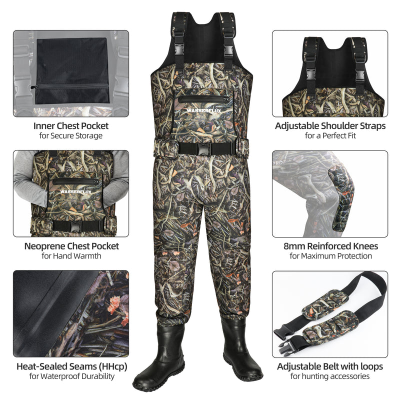 Load image into Gallery viewer, Wasserflux Chest Waders with Boots – Waterproof 4mm Neoprene
