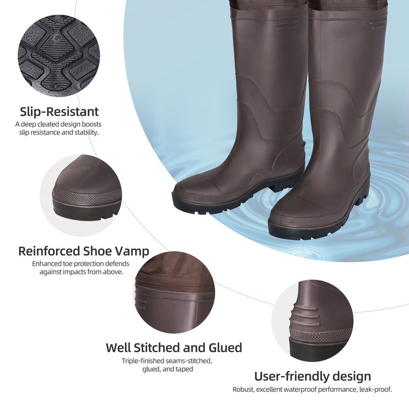 Load image into Gallery viewer, Probite Upgraded 210D Nylon Chest Waders with Boots
