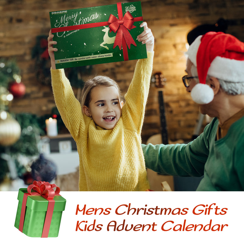 Load image into Gallery viewer, Fishing Advent Calendar 2025-24 Days Christmas Countdown Calendar with Fishing Tackle Lures
