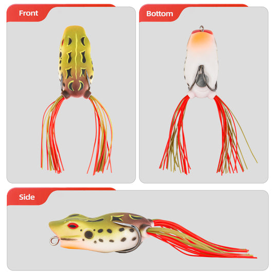 Reelmaster Soft Frog Lures, Topwater Swimbaits for Bass Fishing