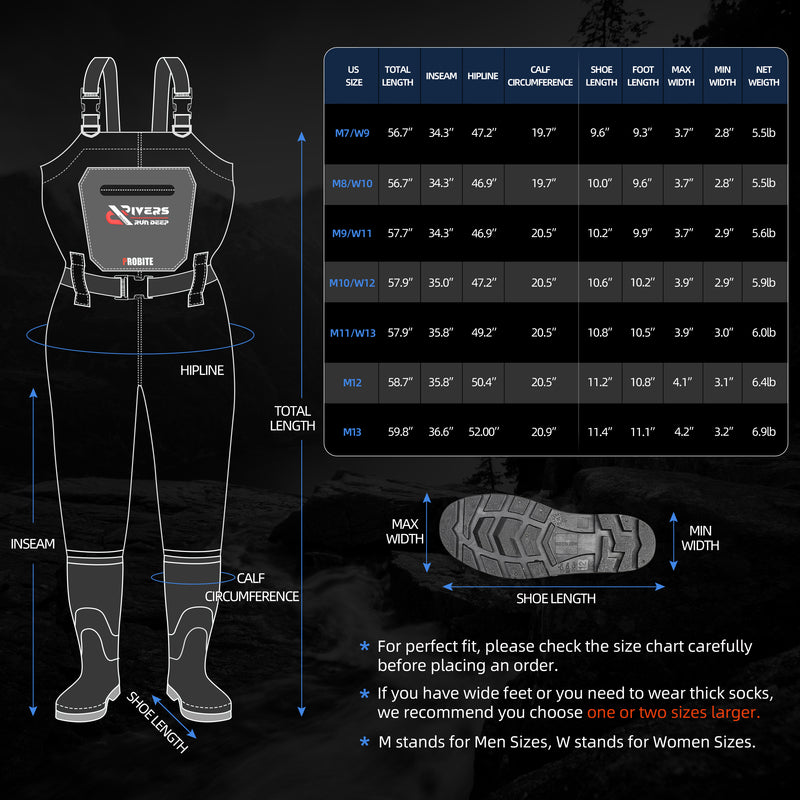 Load image into Gallery viewer, Probite Upgraded 210D Nylon Chest Waders with Boots
