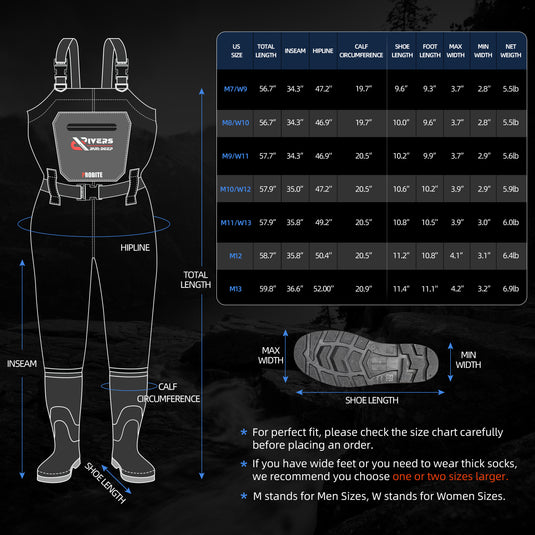 Probite Upgraded 210D Nylon Chest Waders with Boots