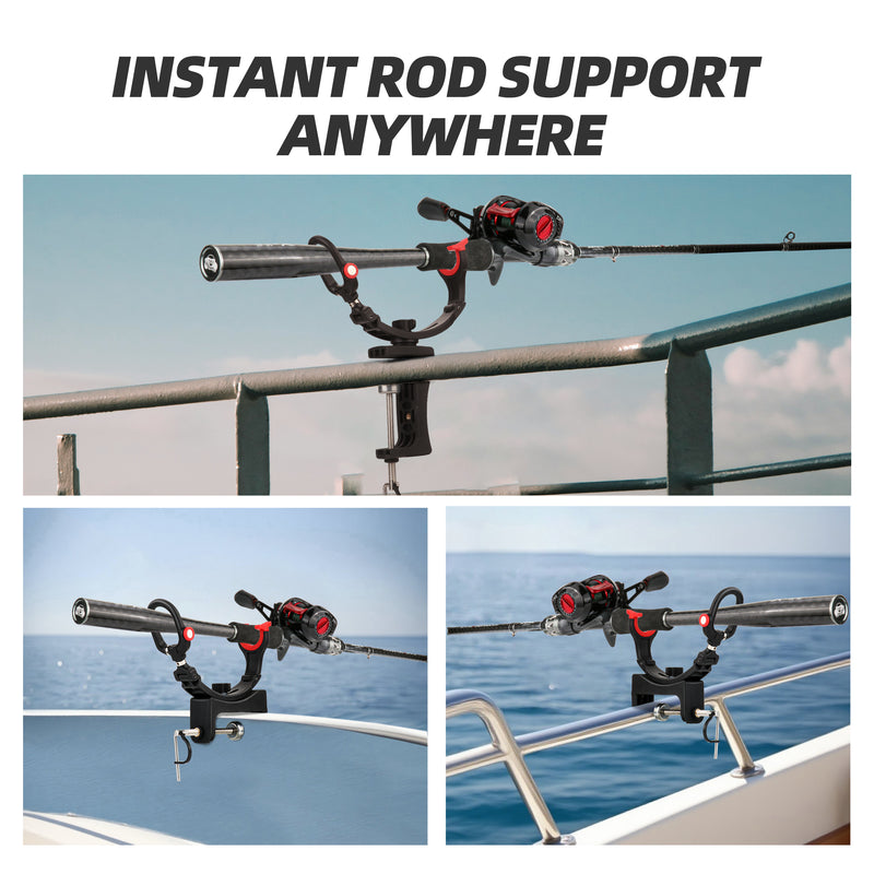 Load image into Gallery viewer, RUNCL Fishing Rod Holder Clamp-on for Boat
