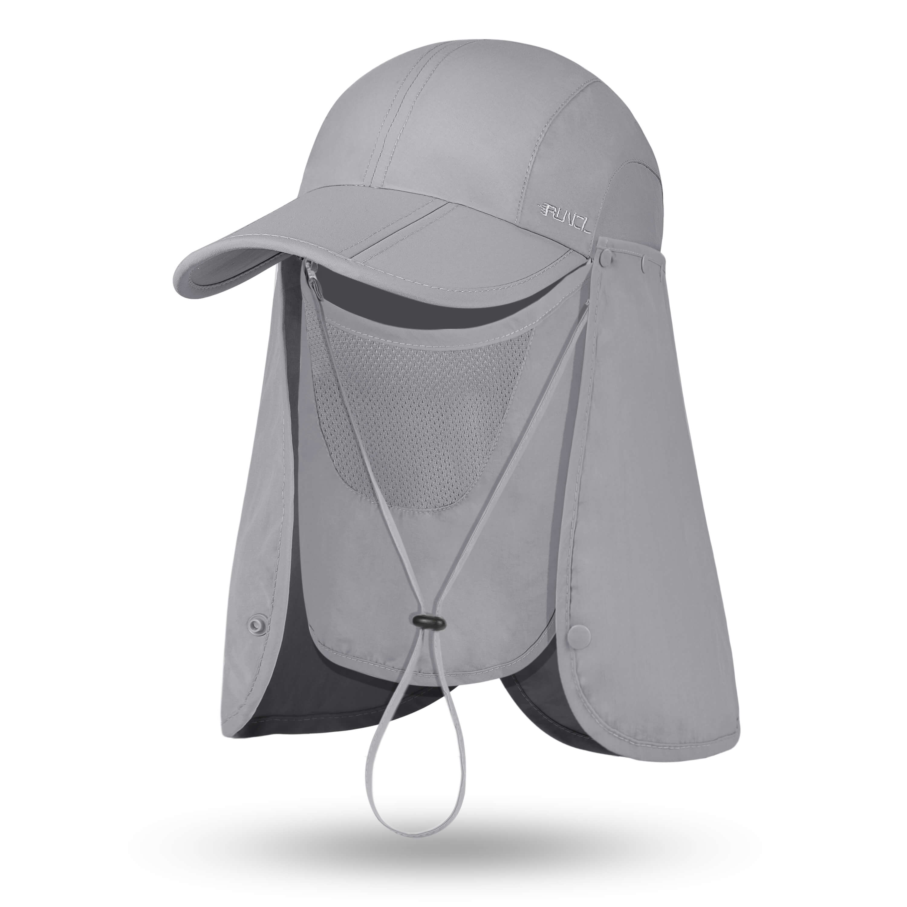 Fishing Hat UV Sun Protection Cap with Face Cover & Neck Flap, Purple