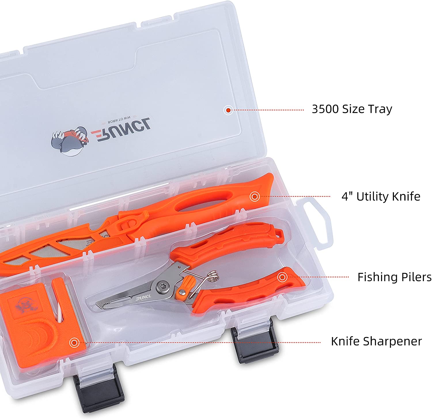 RUNCL 4pcs Fishing Fillet Knife Combo Set