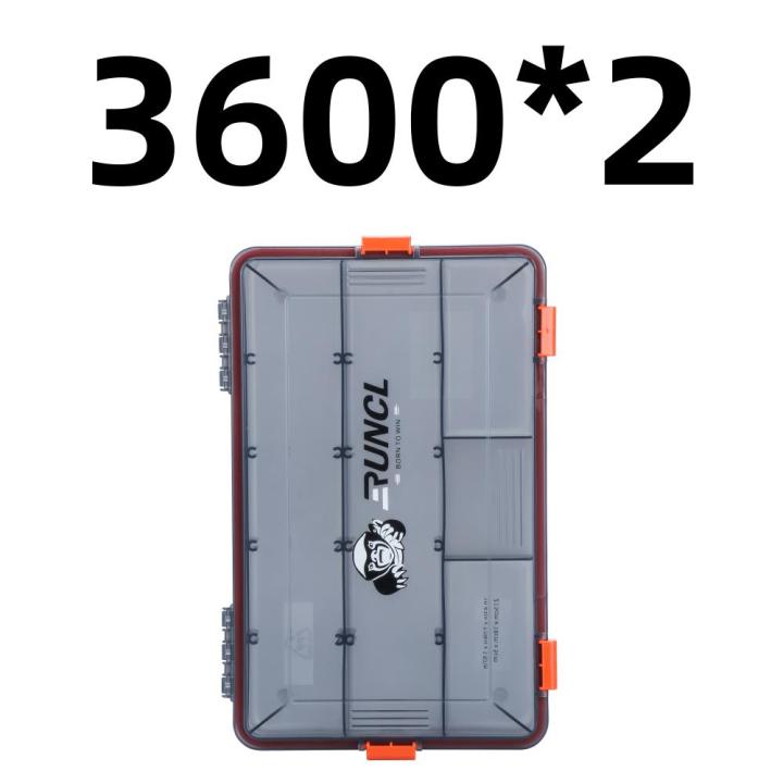 RUNCL Fishing Tackle Box, Waterproof Airtight Stowaway, 3600/3700 Tray Tackle  Box with Adjustable Dividers, Plastic Storage Organizer(2pcs 3700) – Runcl