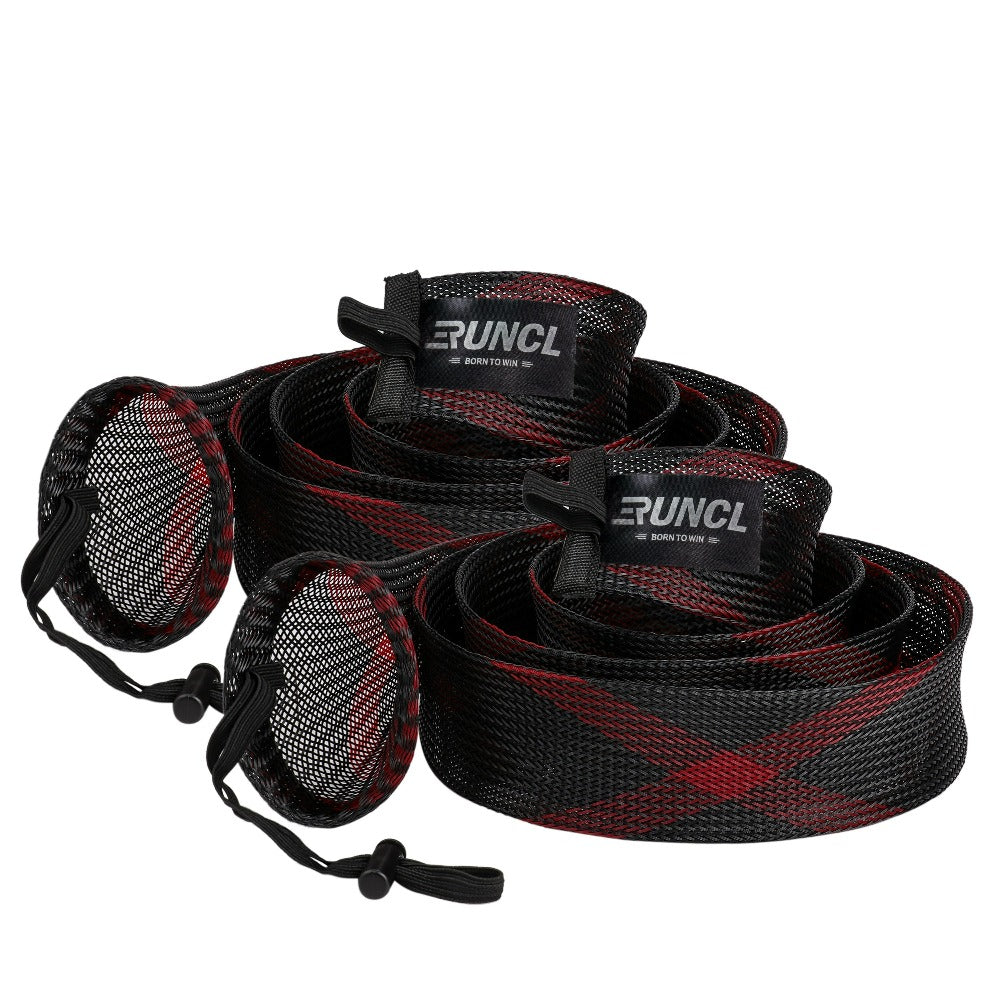 RUNCL Fishing Rod Sleeves & Reel Bags - Casting Rod Sleeves (Red&Black_2pcs)
