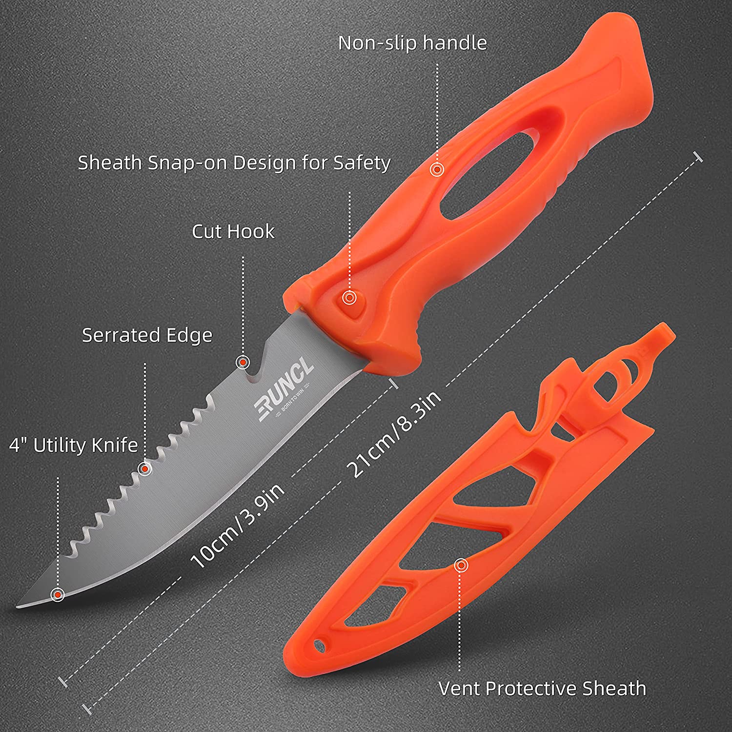 RUNCL 4pcs Fishing Fillet Knife Combo Set