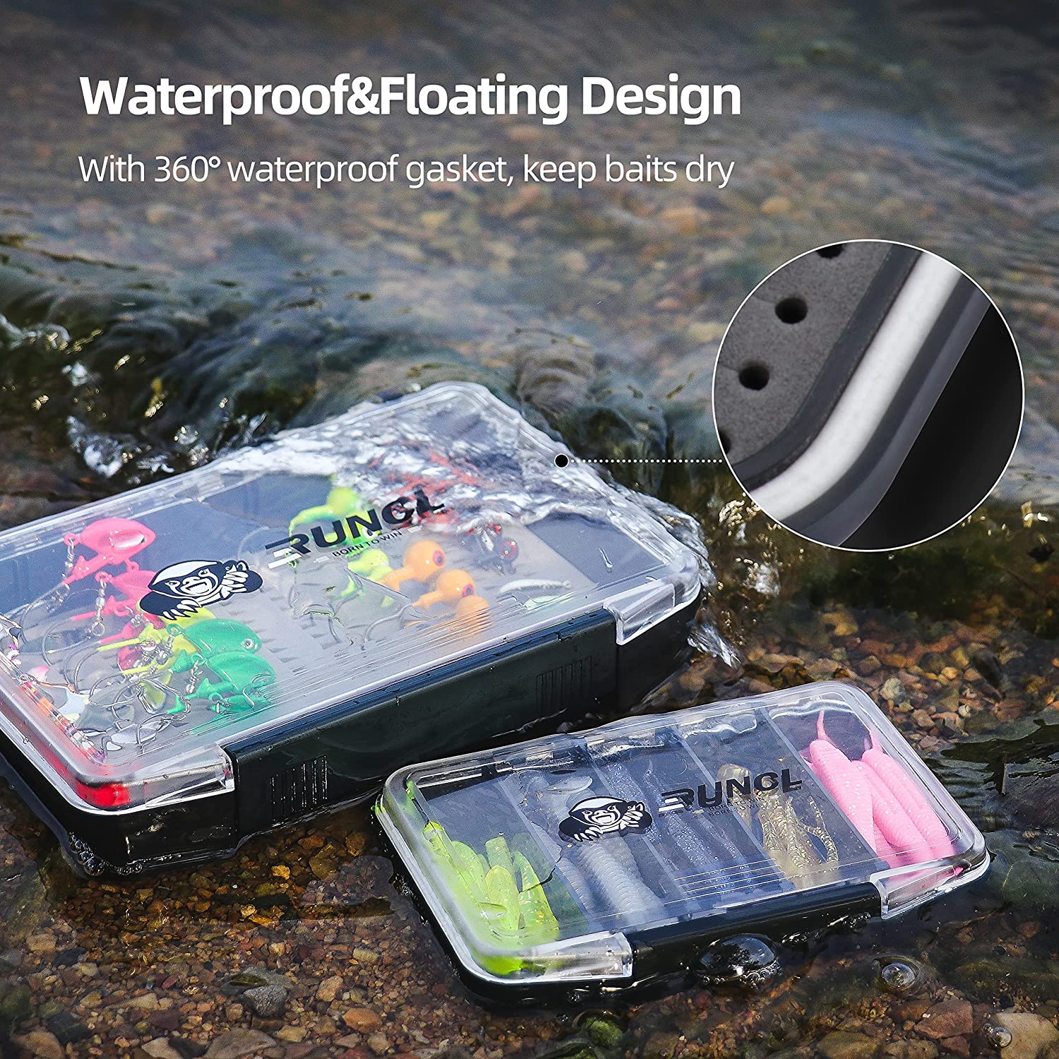 Used Fishing Tackle Box With Plastic Swim Baits
