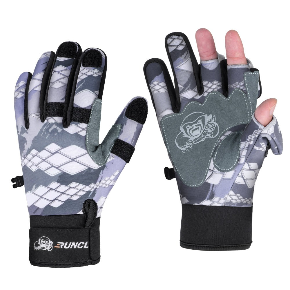 Fishing Gloves - For Cold Weather - Gray / S/M / Free Shipping(U.S. Stock)