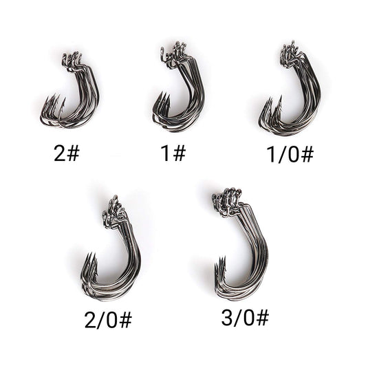 Runcl 50pcs fishing hooks with Tackle Box