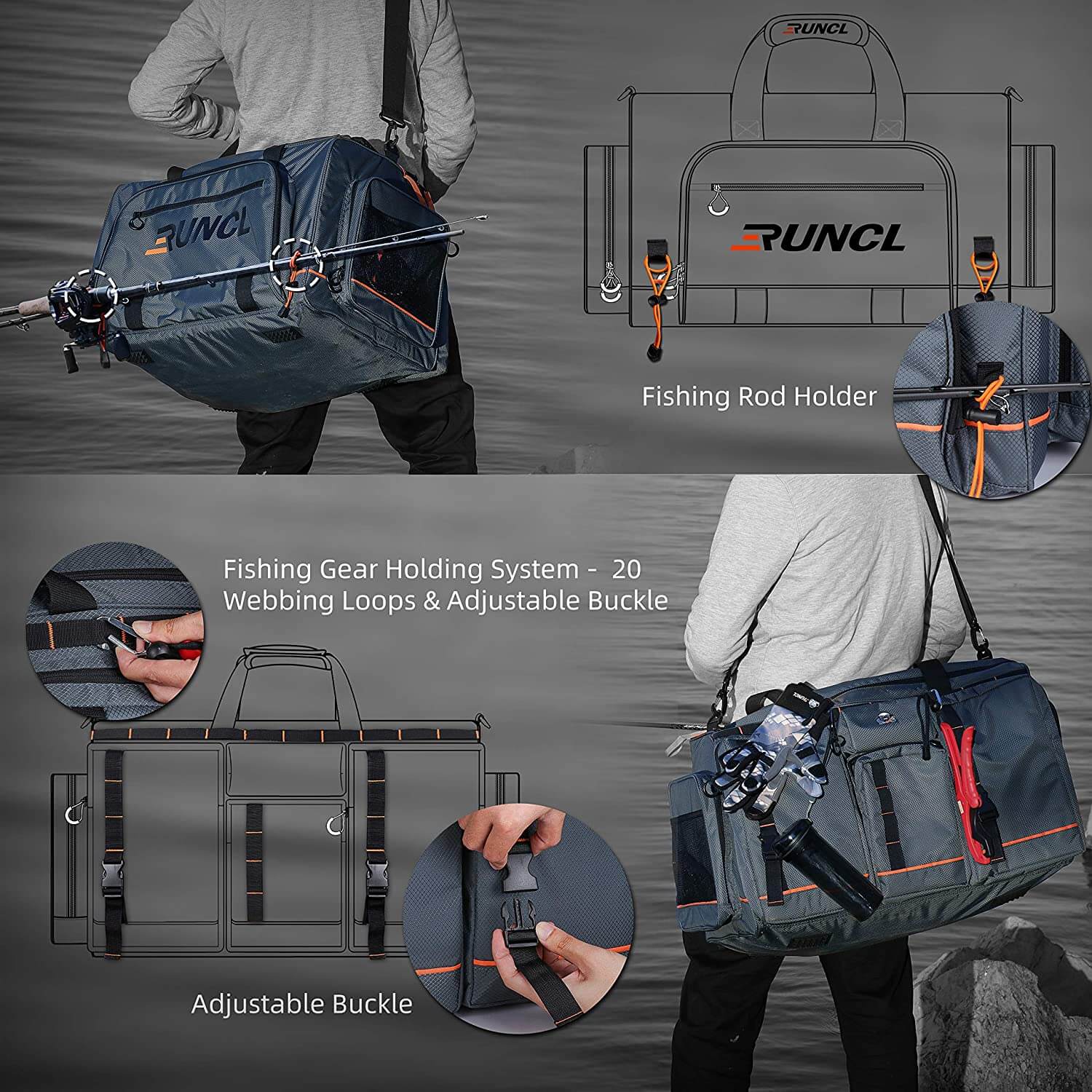 RUNCL Double Buckle Fishing Tackle Box – Runcl