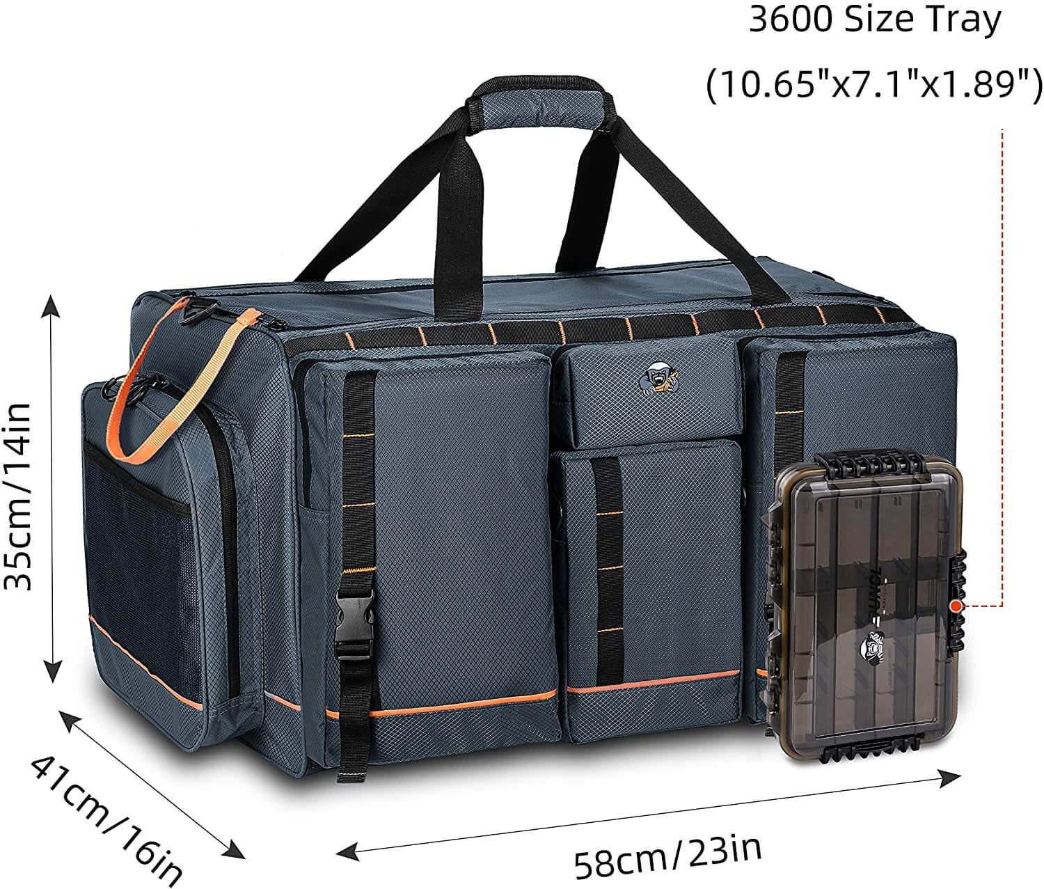 Large Capacity Fishing Tackle Storage Bag with Adjustable Buckle